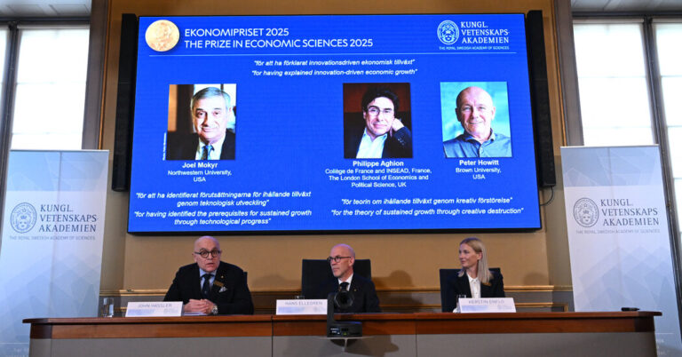 Three Share Nobel in Economics for Work on How Technology Drives Growth
